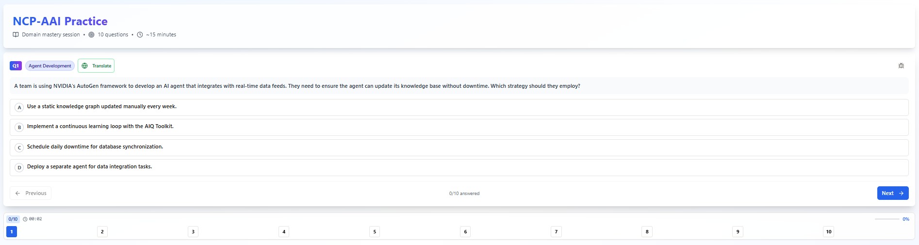 Domain Testing Interface